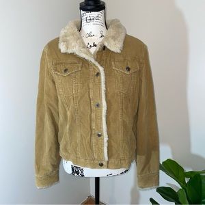 corduroy tan Sherpa lined trucker jacket Arizona